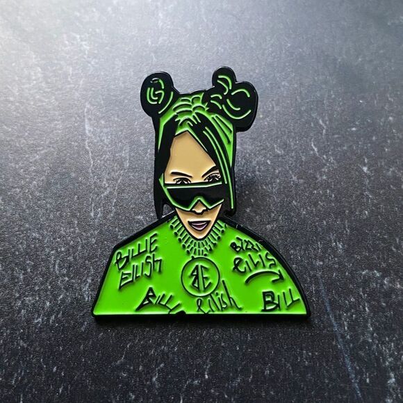 Billie Eilish 3 Enamel Pin/ Brooch Lapel - Picture 2 of 6